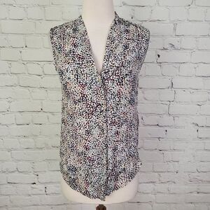 REISS 100% Silk Sleeveless Tunic Blouse Top 0